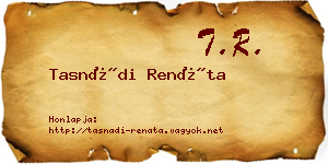 Tasnádi Renáta névjegykártya